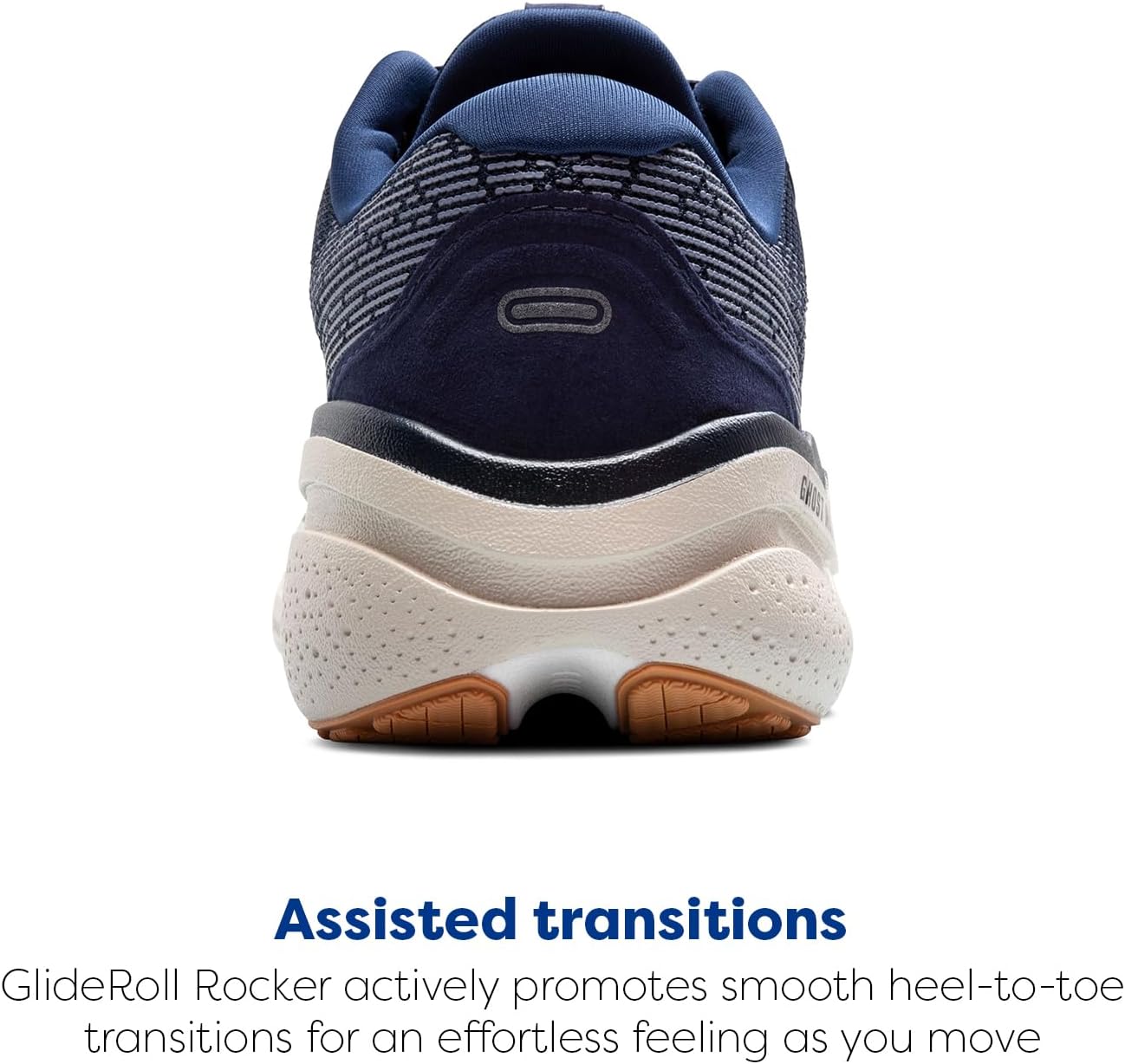 Мужские кроссовки Brooks Ghost Max 2 для бега и ходьбы, Peacoat/Stone/Biscuit — фото 3