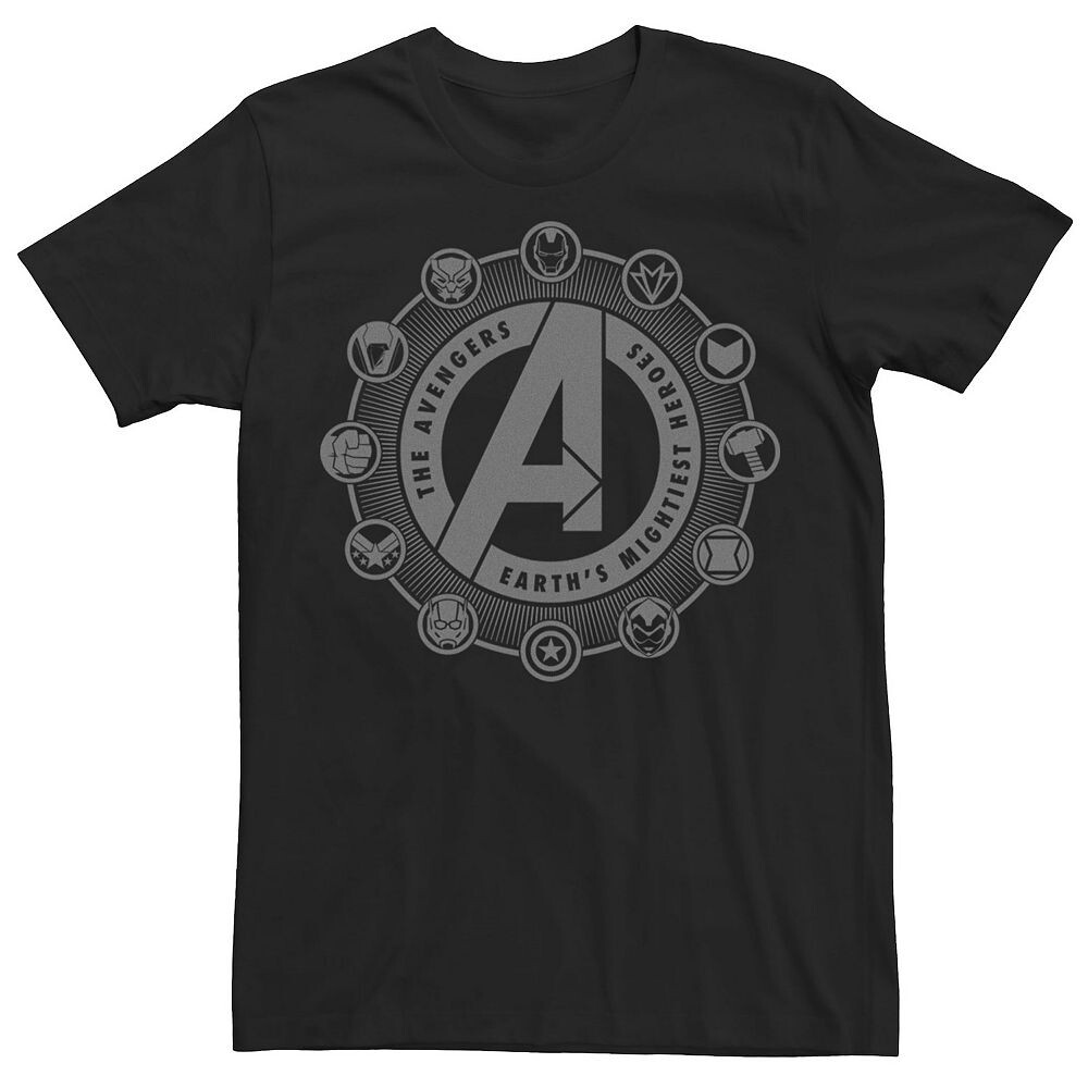 

Мужская футболка с круглым вырезом и персонажем Marvel Avengers, черный