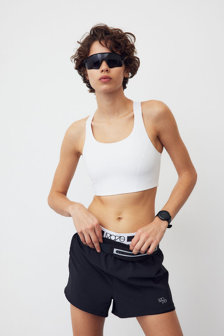 

Спортивный бюстгальтер drymove high support H&M, белый
