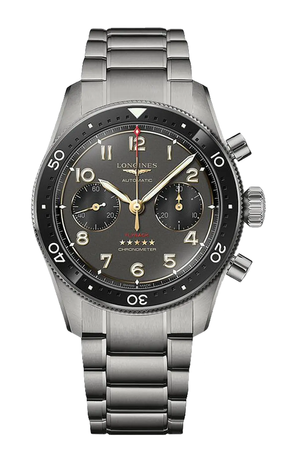 

Часы spirit flyback 42 мм titanium Longines