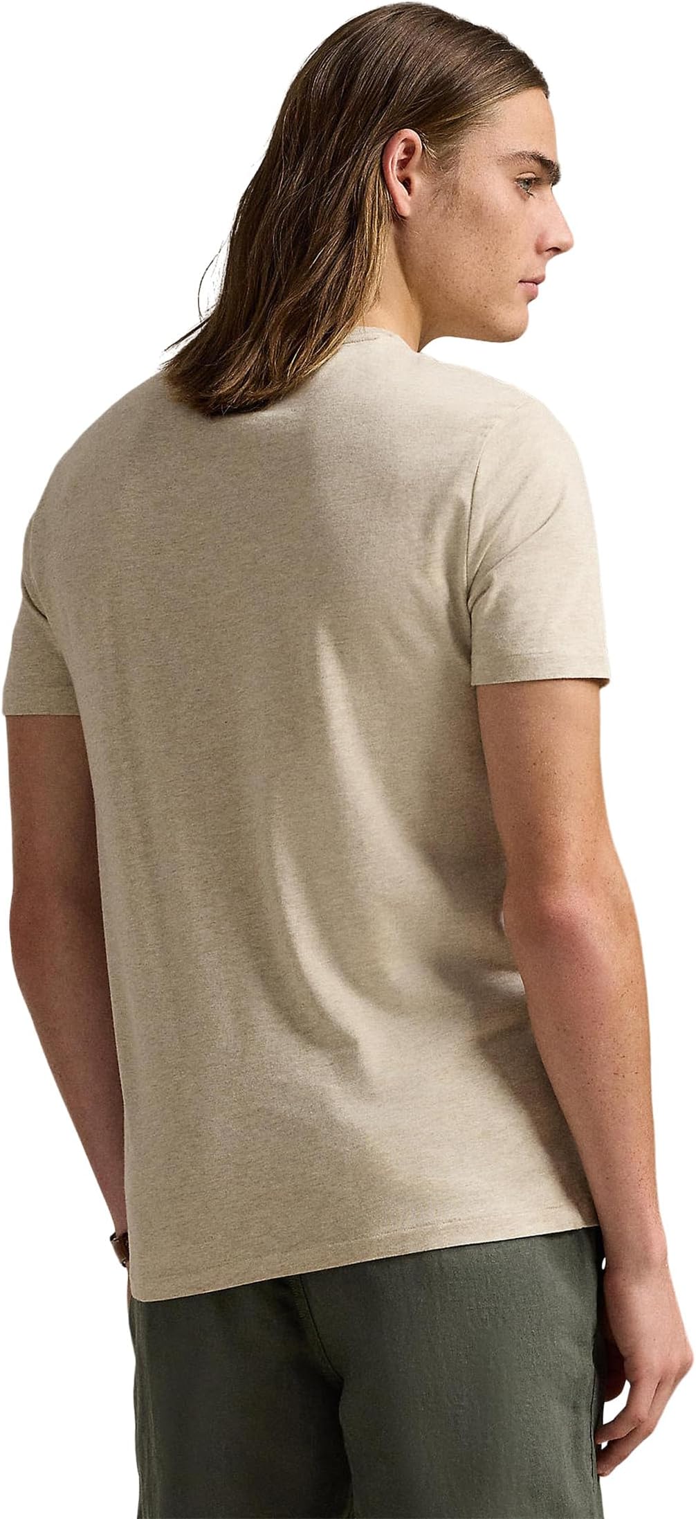 Футболка Polo Ralph Lauren Classic Fit Jersey Crewneck T-Shirt, цвет Expedition Dune Heather — фото 2