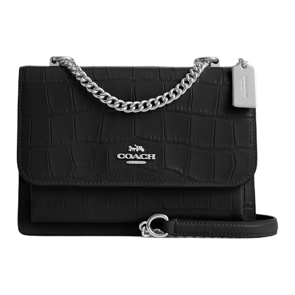 

COACH Кожаная поясная сумка через плечо женская черная