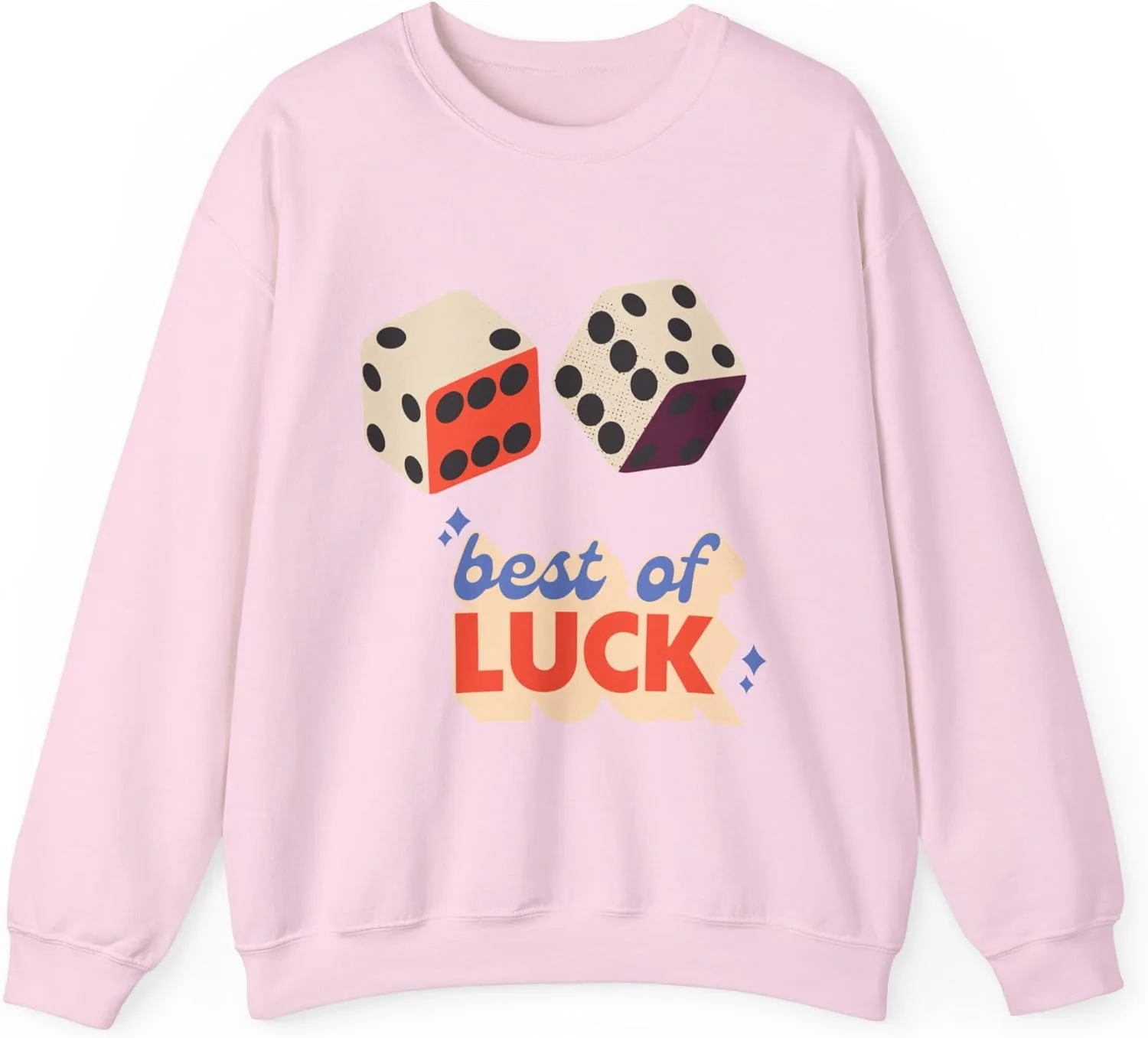 

Свитшот unisex с принтом "best of luck" и игральными костями Brothers & Sisters Art Works