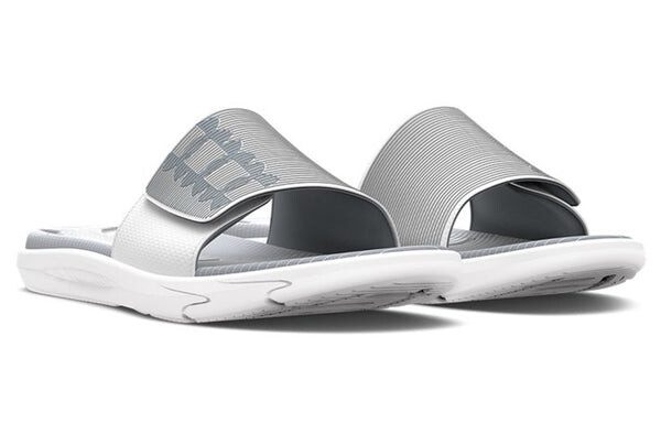 Тапочки mercenary slide 'white halo grey' Under Armour, белый — фото 3