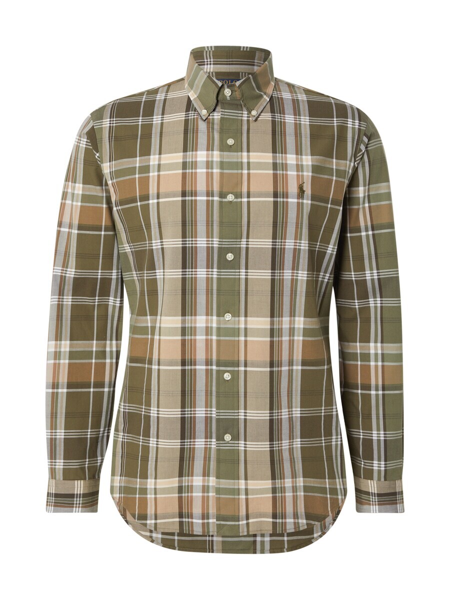 

Клетчатая рубашка Polo Ralph Lauren Regular fit Button Up Shirt CUBDPPCS, цвет khaki/olive