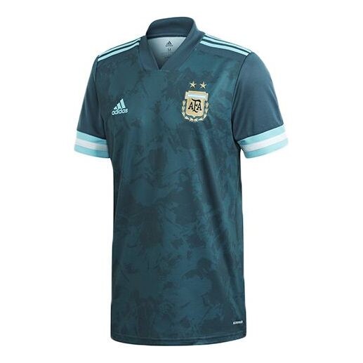 

Футболка sw fans version of argentina away to dry v lead football men turquoise Adidas, зеленый