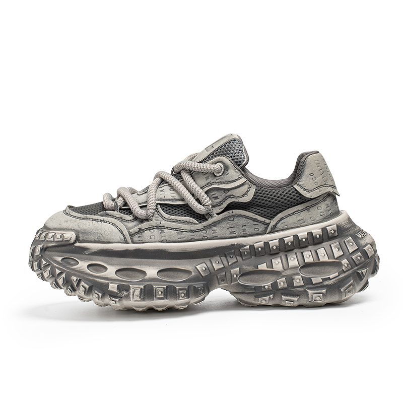

JANECO Серые массивные кроссовки мужские Low Top, цвет Gray