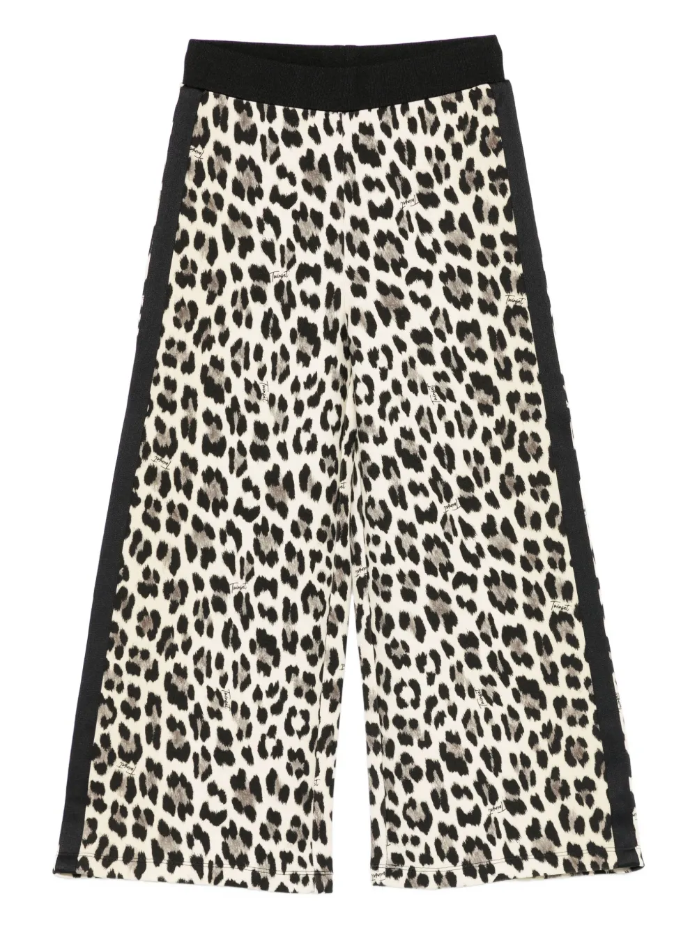 

Брюки с леопардовым принтом TWINSET Kids, черный