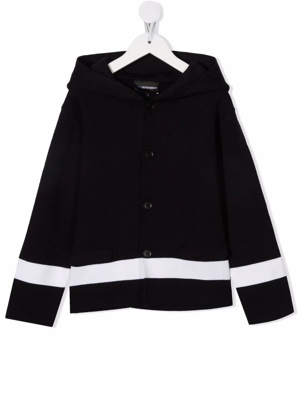 

Кардиган с капюшоном Emporio Armani Kids, синий