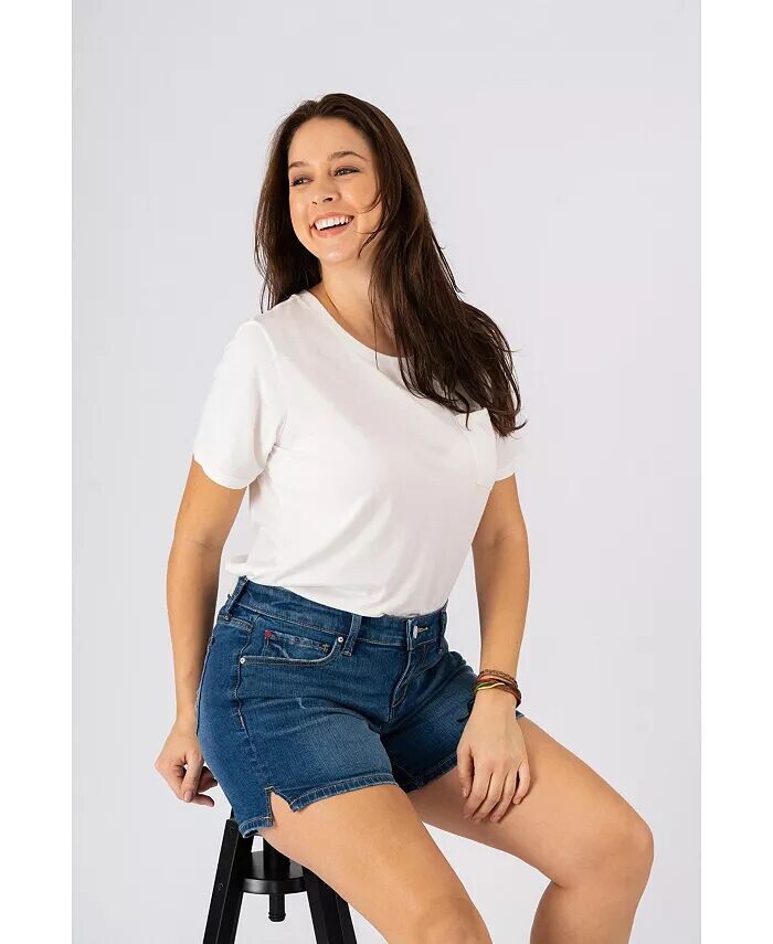 

Шорты больших размеров с боковыми шлицами SLINK Jeans, синий