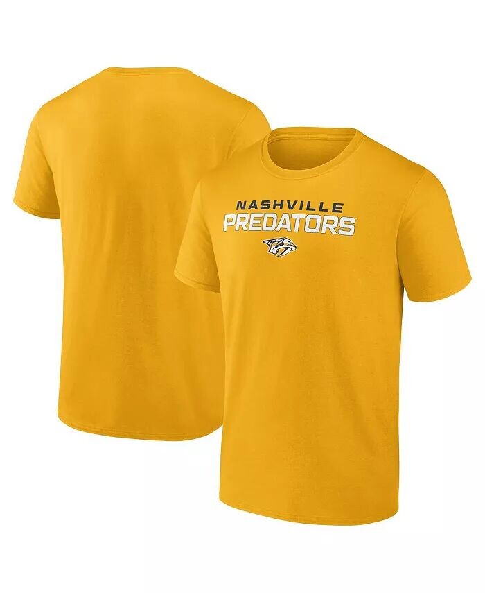 

Мужская золотая футболка Nashville Predators Barnburner Fanatics, золотой