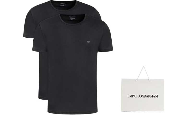 

Футболка мужская черная 2 шт EMPORIO ARMANI