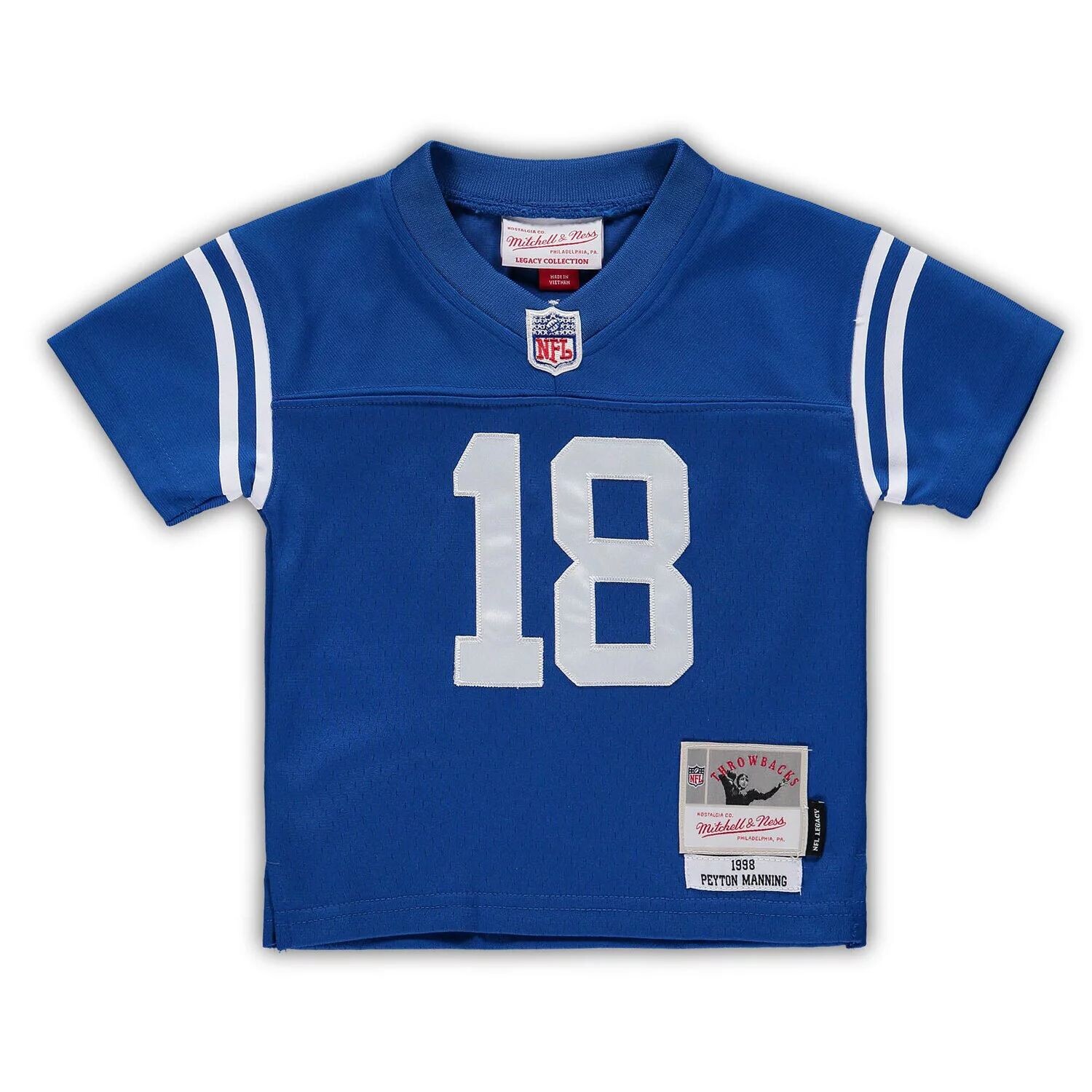 Джерси Младенца Митчелла и Несса Пейтона Мэннинга Royal Indianapolis Colts 1998 года, вышедшего на пенсию Legacy Unbranded — фото 2