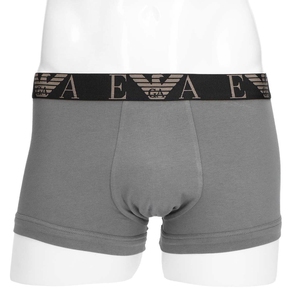 Боксерские шорты BOLD MONOGRAM из эластичного хлопка. Emporio Armani, 95. Gray — фото 2