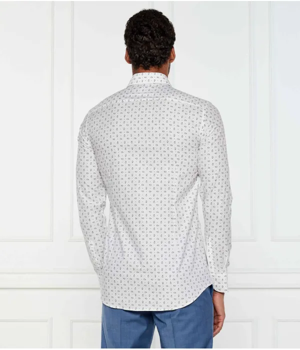 Рубашка H-hank-s-kent-c1-232 Slim fit Boss, белый — фото 3