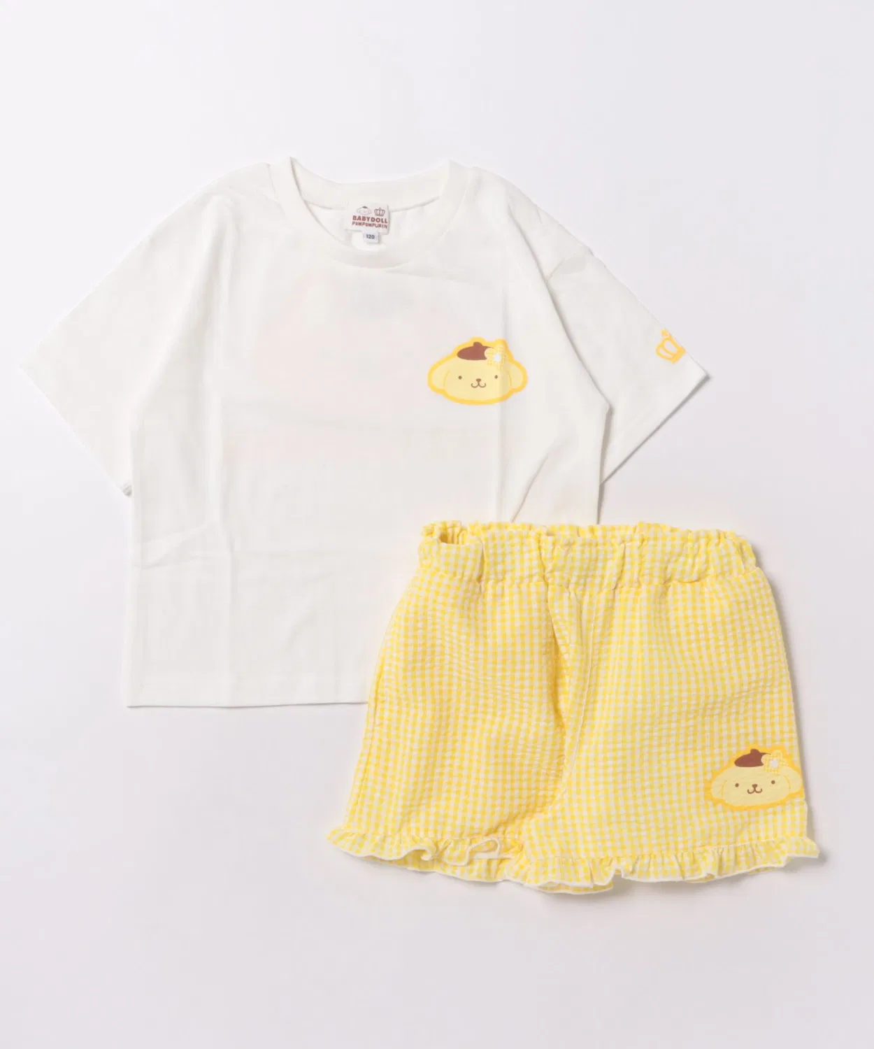 Комплект из топа и шорт Sanrio в клетку желтый — фото 4