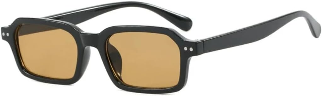 

Солнцезащитные очки с защитой UV400 | Линзы конфетного цвета, маленькие заклепки | Для женщин и мужчин, для занятий спортом на открытом воздухе и вождения DSVIGF, Black Tea