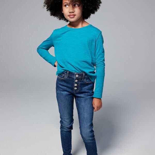 

Джинсы slim-fit с кнопками Gap, синий