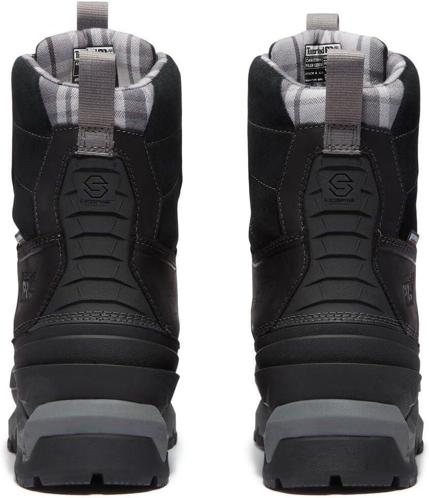 Timberland PRO Siberian, мужские, коричневые, с композитным мыском, EH, PR, WP/Insulated, противоскользящие, 8 дюймов, рабочие ботинки, Black — фото 3