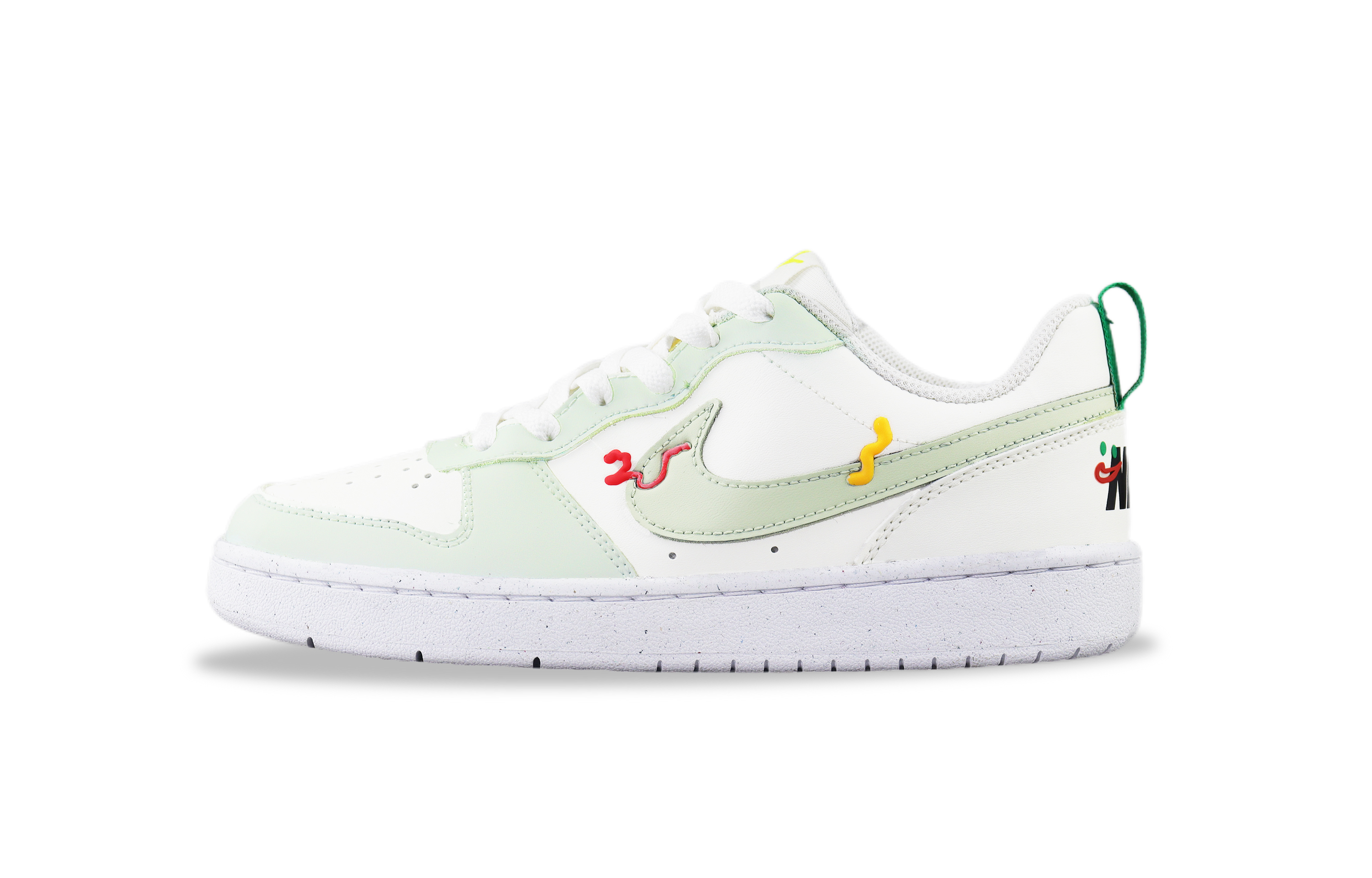 

Детские, подростковые, противоскользящие, износостойкие, низкие кроссовки для скейтбординга Court Borough Nike, зеленый