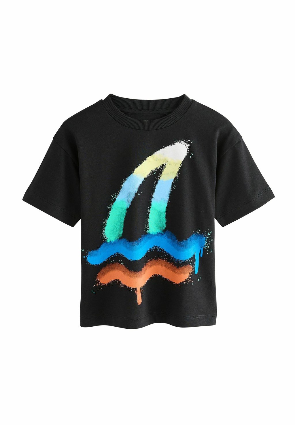 

Футболка с принтом REGULAR FIT - SHORT SLEEVE GRAPHIC Next, черный