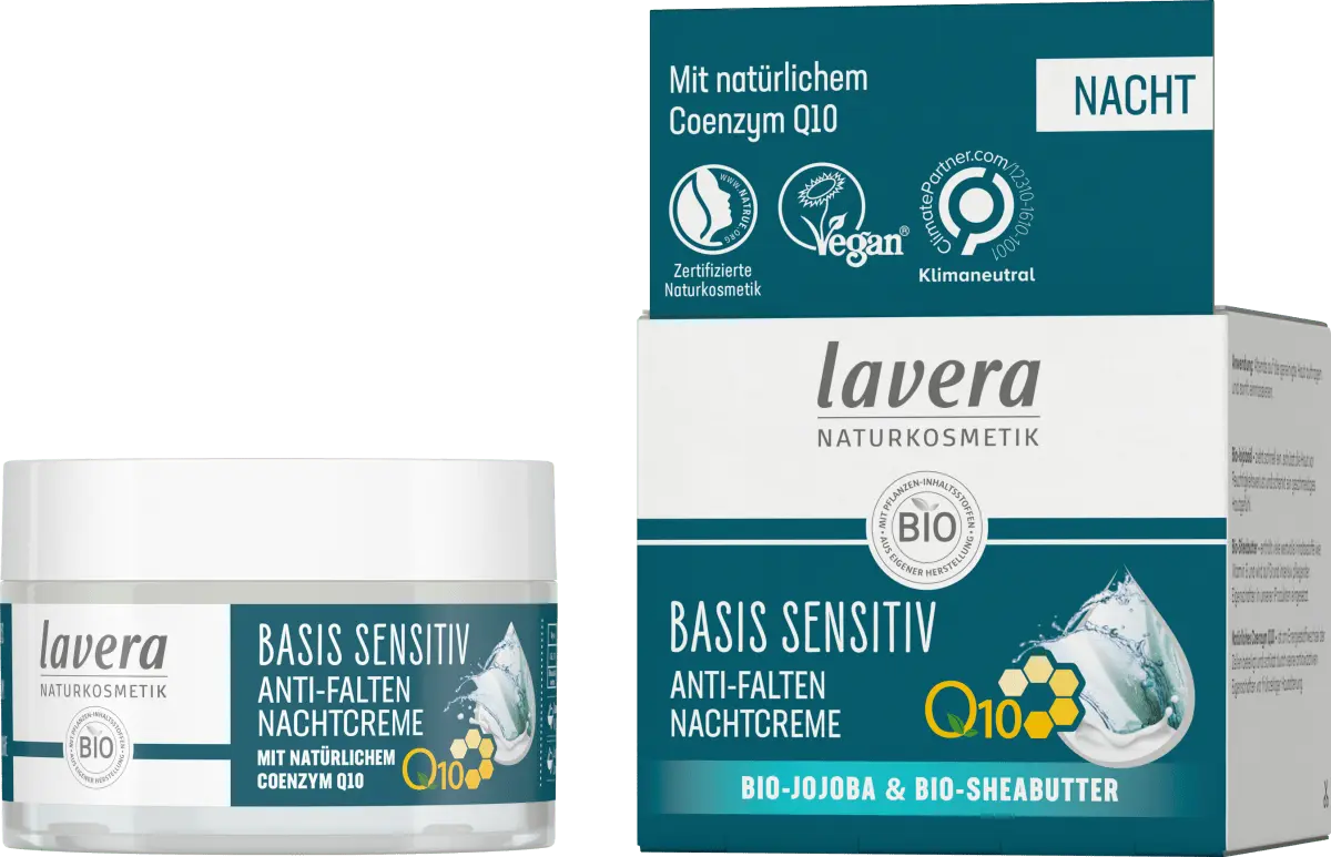 

Ночной крем против морщин Q10 base Sensitive 50 мл lavera