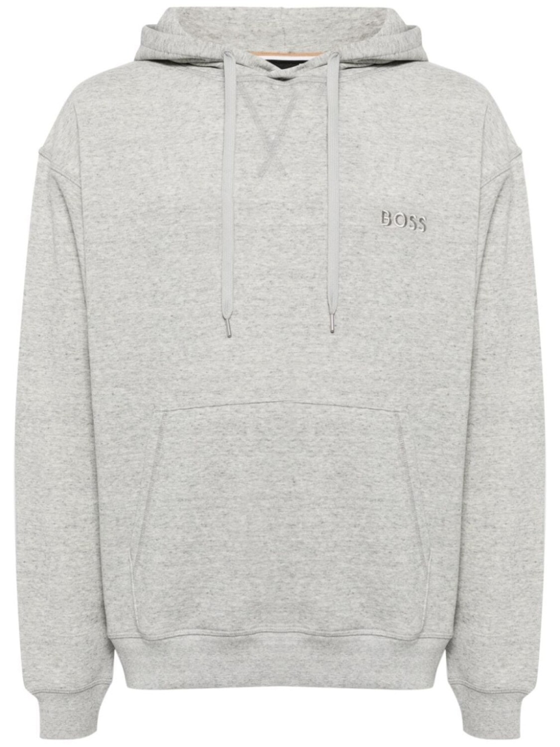 

Худи с вышитым логотипом BOSS, серый