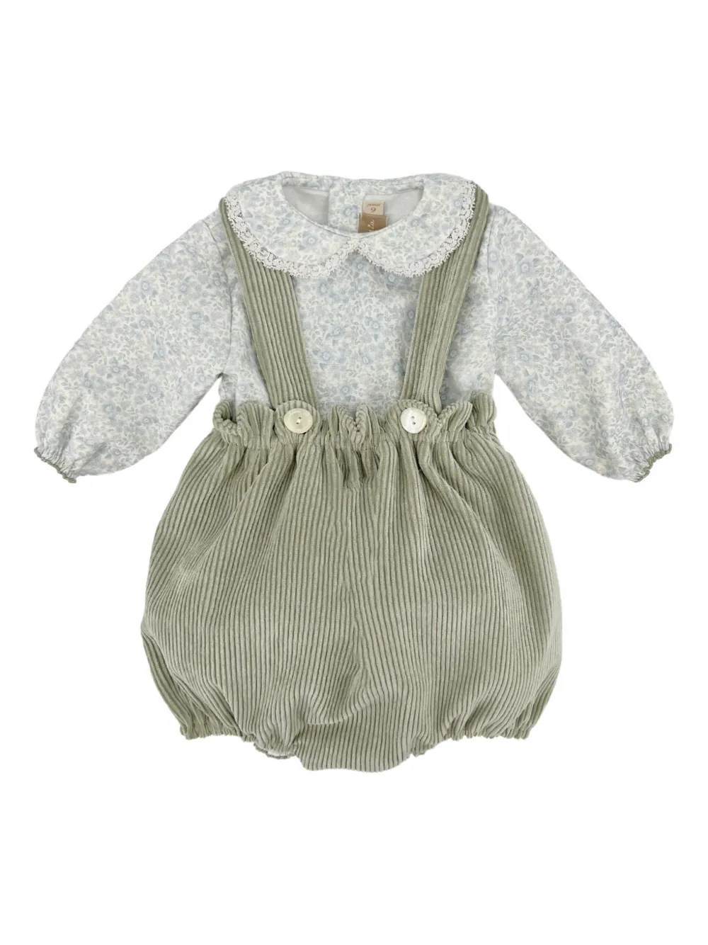 

Комплект боди с цветочным узором La Stupenderia, зеленый