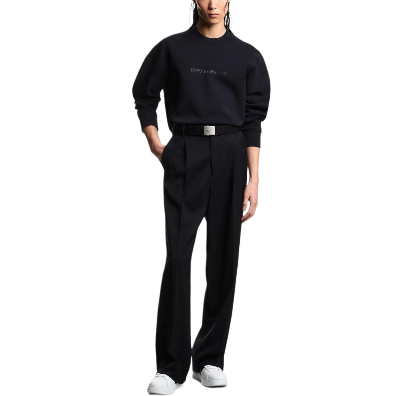Толстовка SS26 мужская EMPORIO ARMANI, marine синий — фото 3