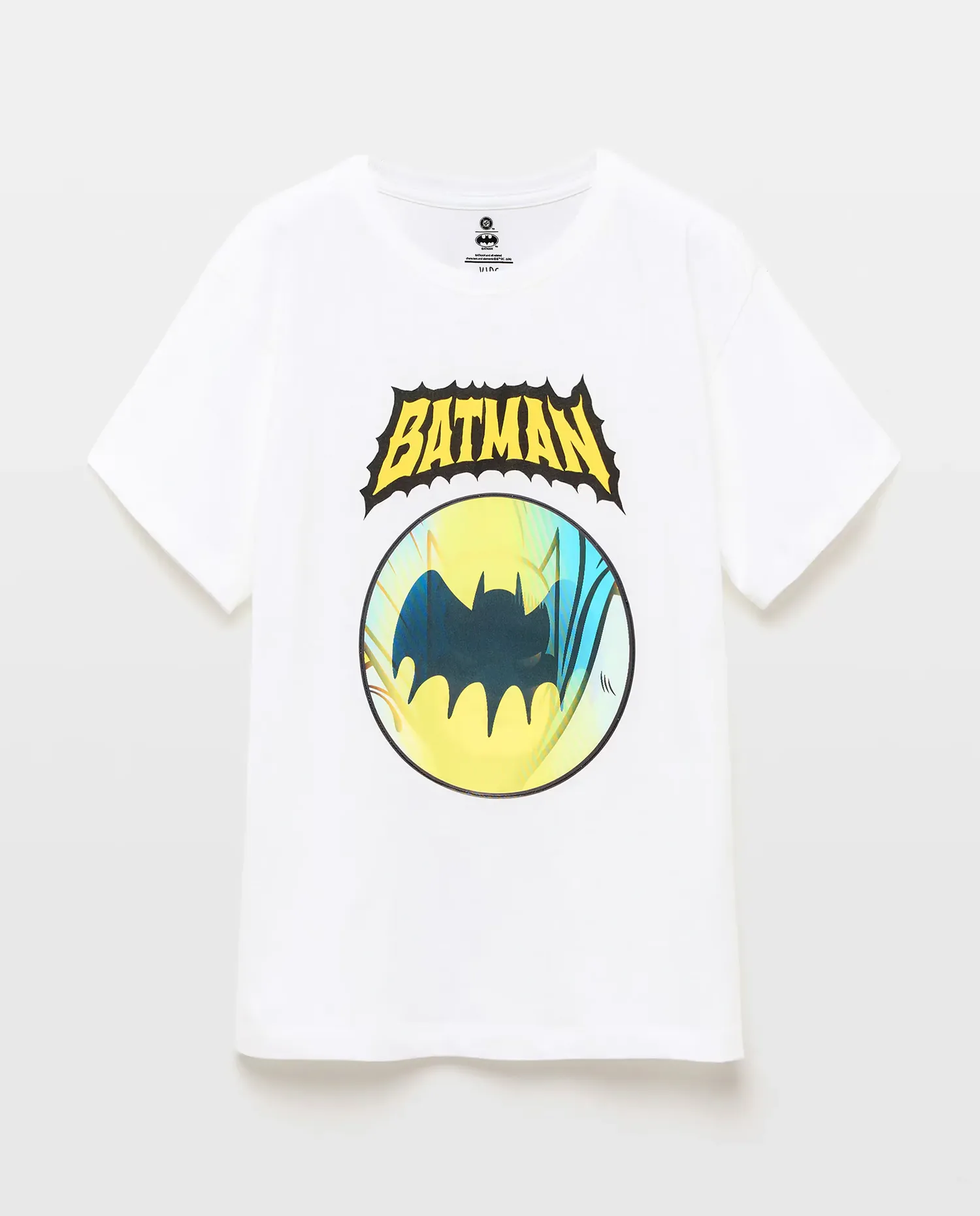 Детская футболка с коротким рукавом с лицензией BATMAN с голограммой Kids El Corte Inglés, белый — фото 4