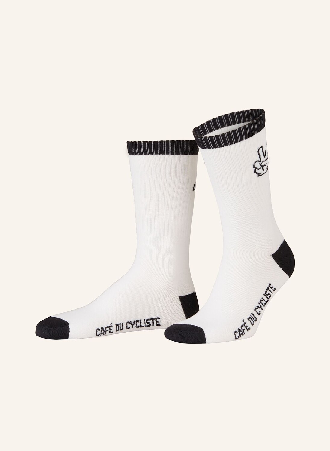 

Велосипедные носки мотто CAFÉ DU CYCLISTE, цвет BLCK Black on White
