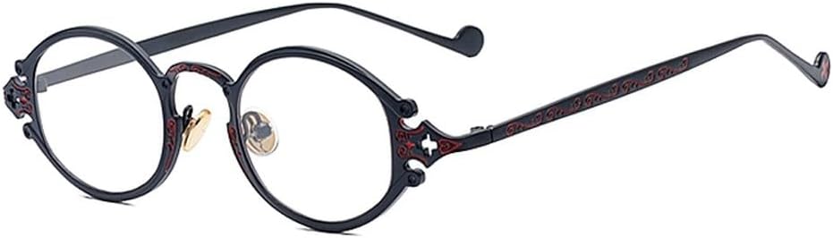 

Мужские овальные солнцезащитные очки в стиле панк, красные, женские солнцезащитные очки в стиле ретро, ​​круглые, золотистая, черная металлическая оправа, защита от ультрафиолета UV400 WNCKSQ, Black With Clear