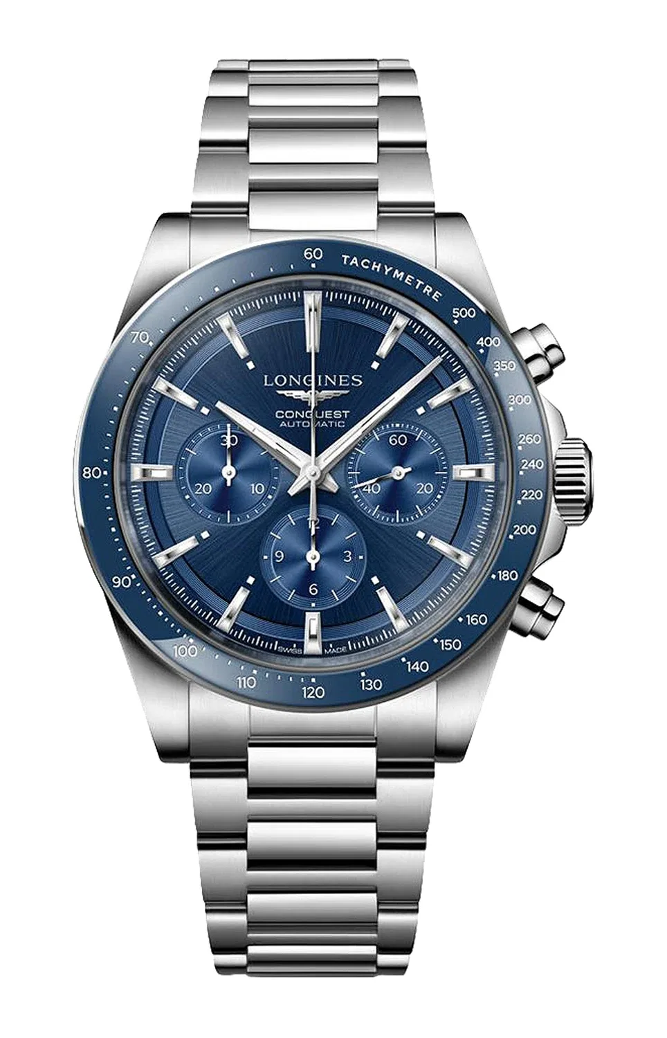 LONGINES КОНКВЕСТ ХРОНОГРАФ 42 ММ - L3.835.4.92.6, черный