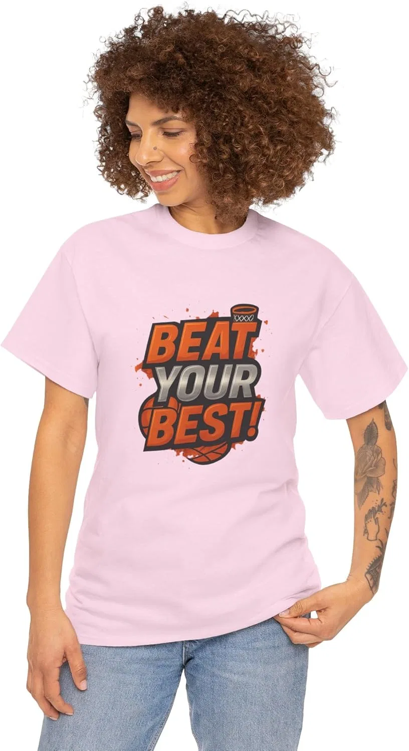 Футболка Unisex Heavy Cotton Tee, бренд GENERIC, цвет Light Pink — фото 2