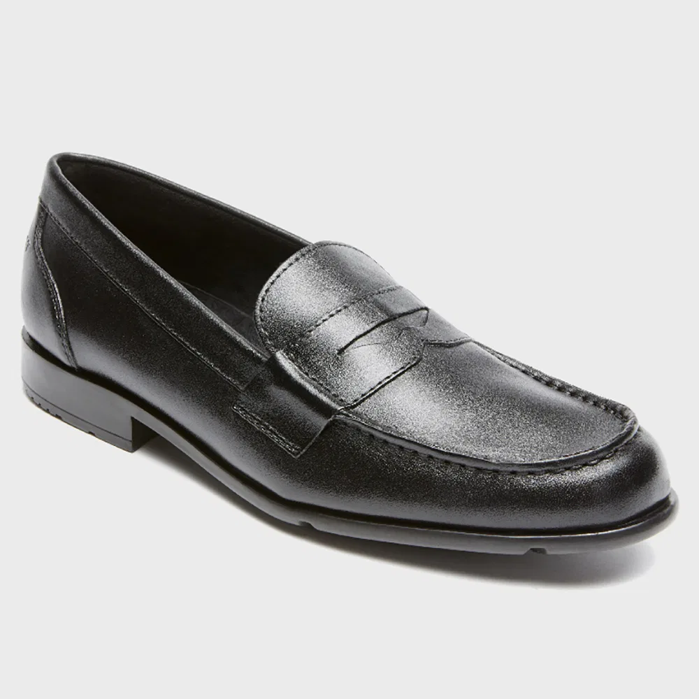 Мужские классические лоферы пенни чёрные от Rockport