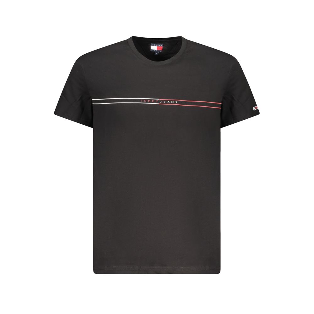 

Черная хлопковая мужская футболка Tommy Hilfiger, Black
