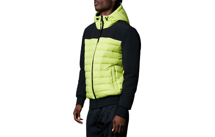 

Moose Knuckles Пуховик с панельной стёжкой, Neon Green