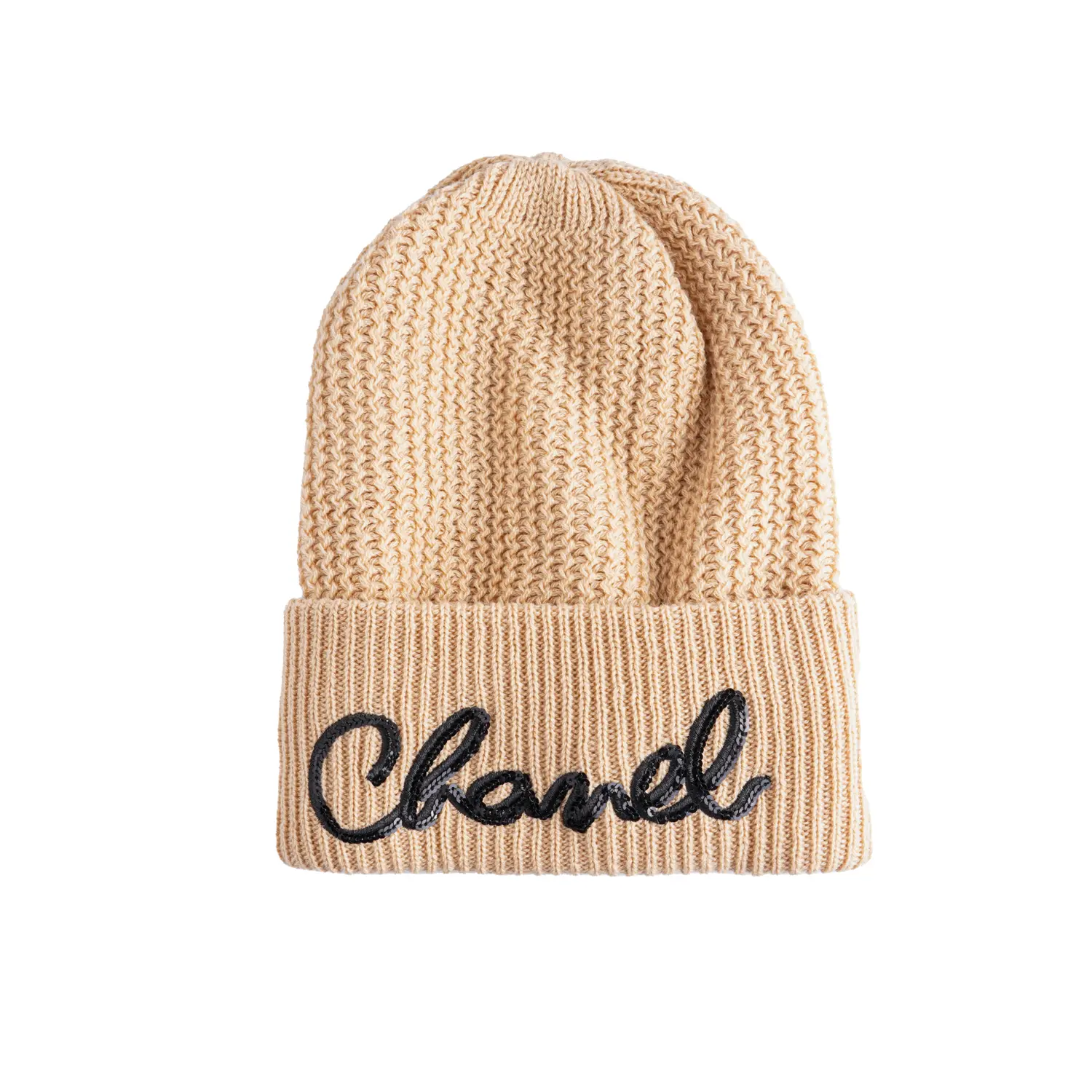 CHANEL Желтая кашемировая шапка унисекс, Yellow — фото 3