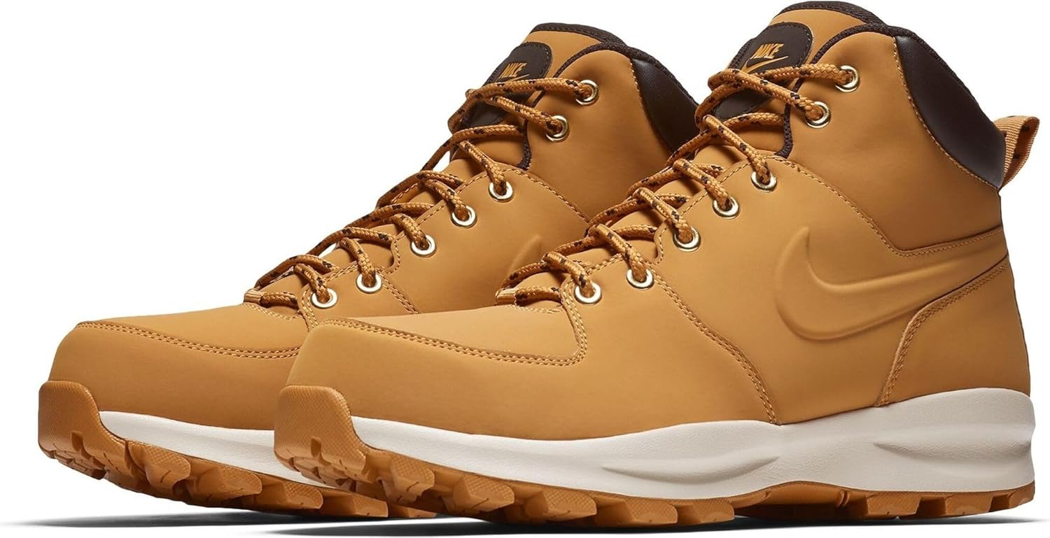 Мужские кожаные ботинки Nike Manoa, коричневый — фото 4