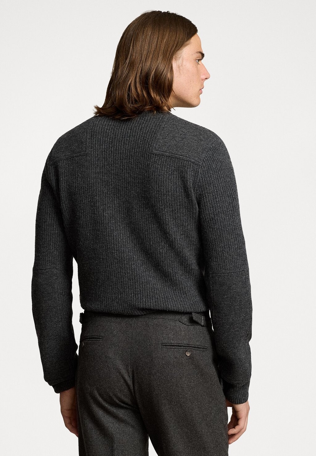 

Джемпер CONTRAST-PANEL WOOL CREWNECK SWEATER Polo Ralph Lauren, темно-серый