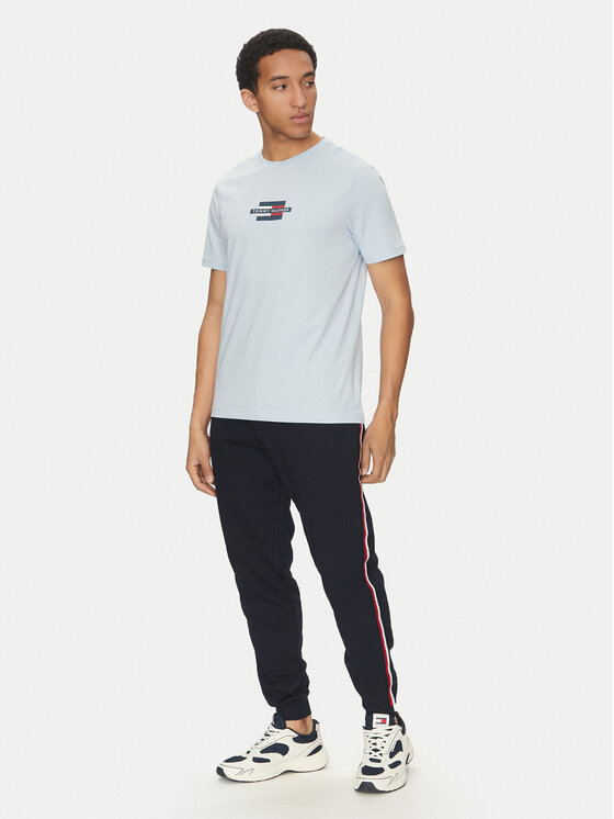 Спортивные брюки обычного кроя Global Stripe MW0MW38696 Tommy Hilfiger, синий — фото 2