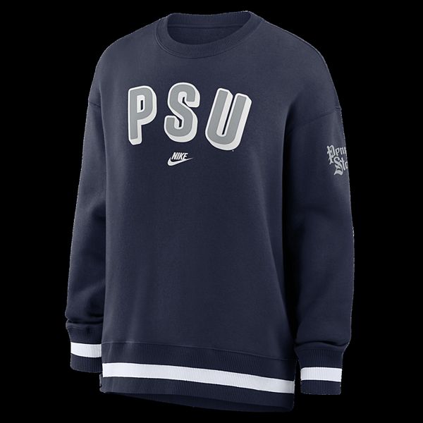Женский свитшот Oversized Legacy Phoenix цвета navy с символикой Penn State Nittany Lions Nike — фото 3