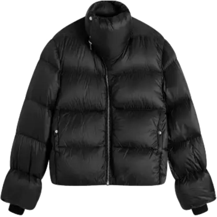 

Стеганая куртка с высоким воротником RICK OWENS, черный