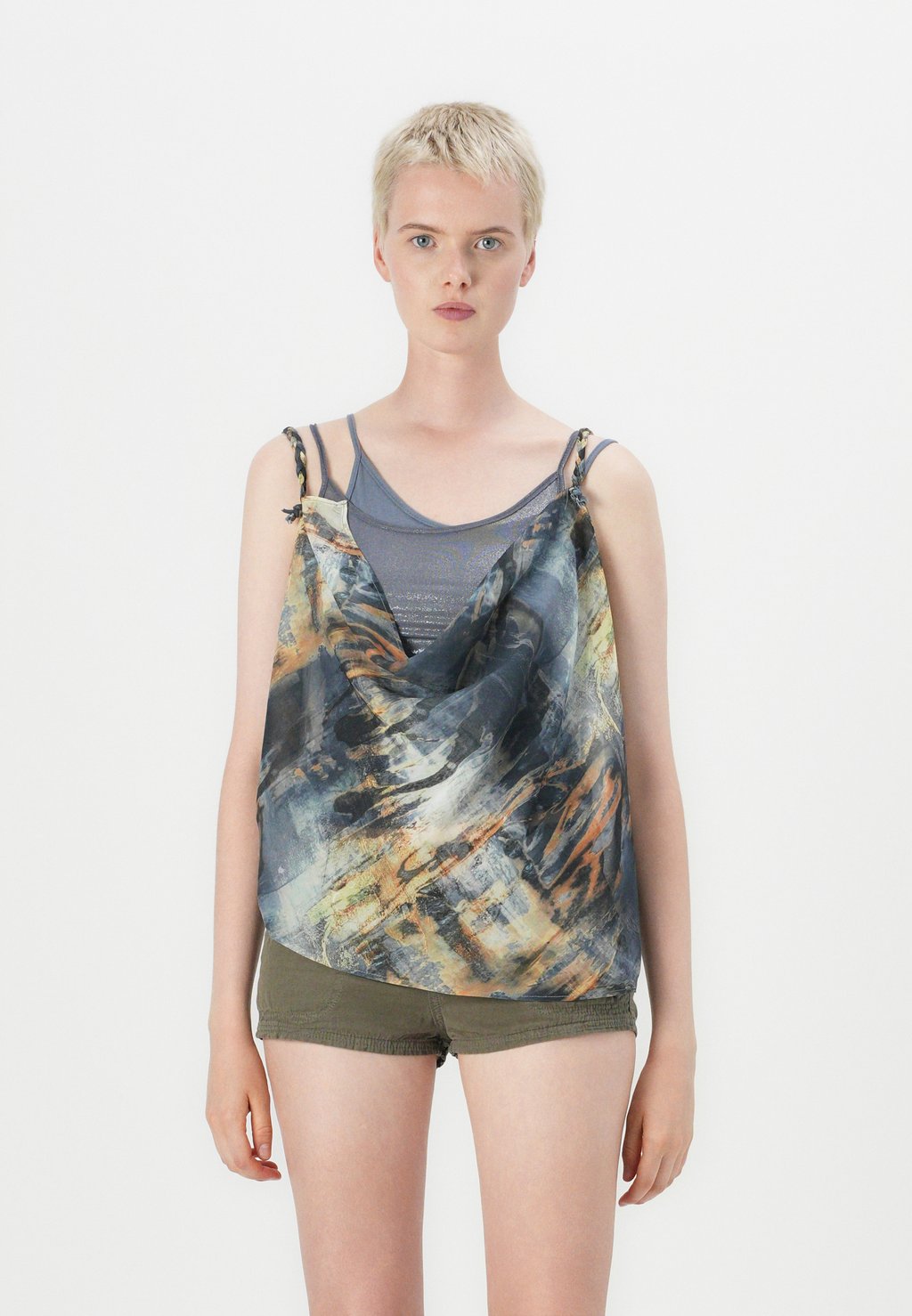 

Блуза SUPER COWL TWISTED STRAPS - Top Jaded London, мультиколор