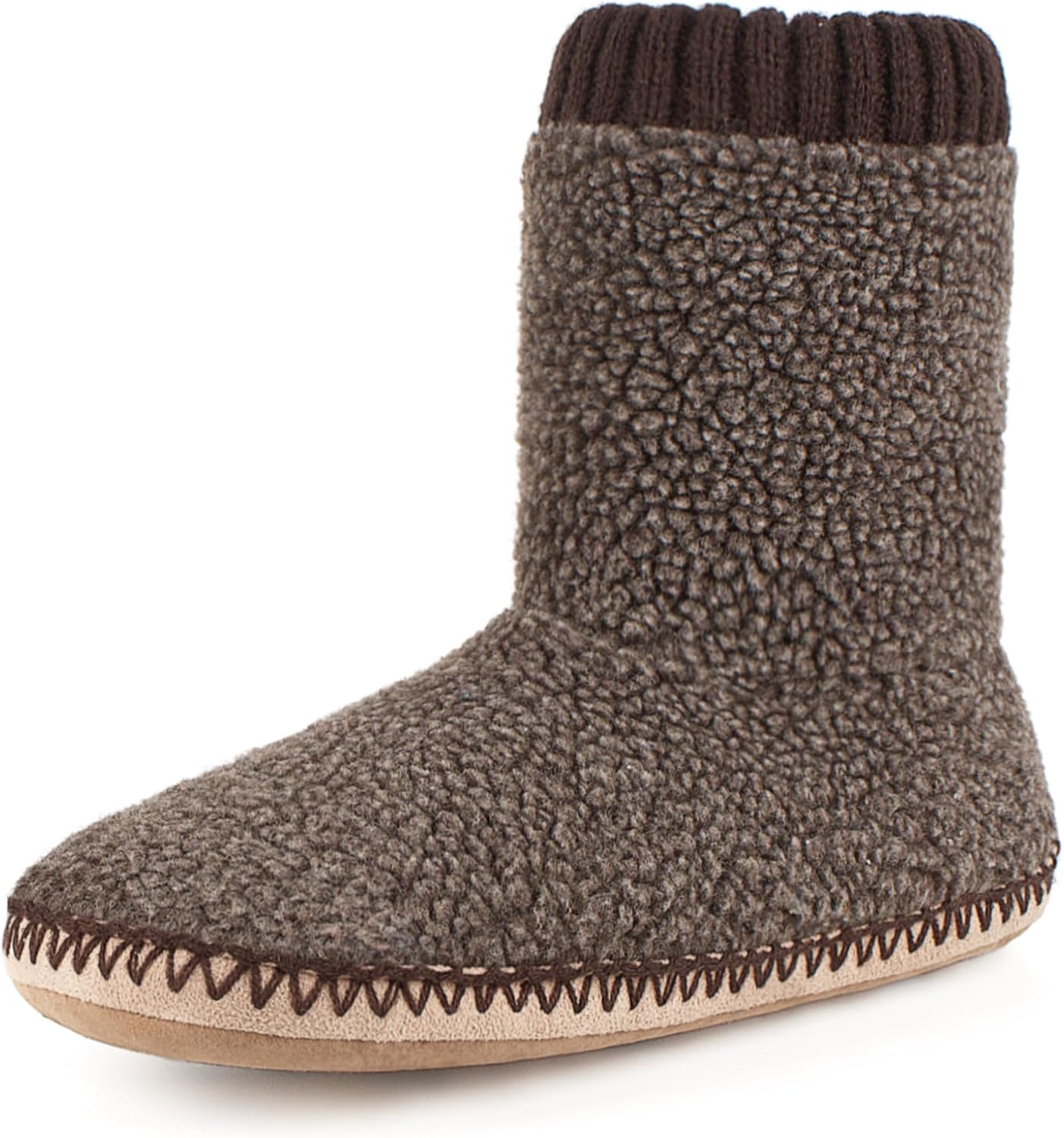 

Уютные домашние тапочки для мужчин, с мягкой меховой отделкой и нескользящей подошвой, теплые носки-мокасины, зимние подарки на Рождество, уникальные Cosyone1997, коричневый