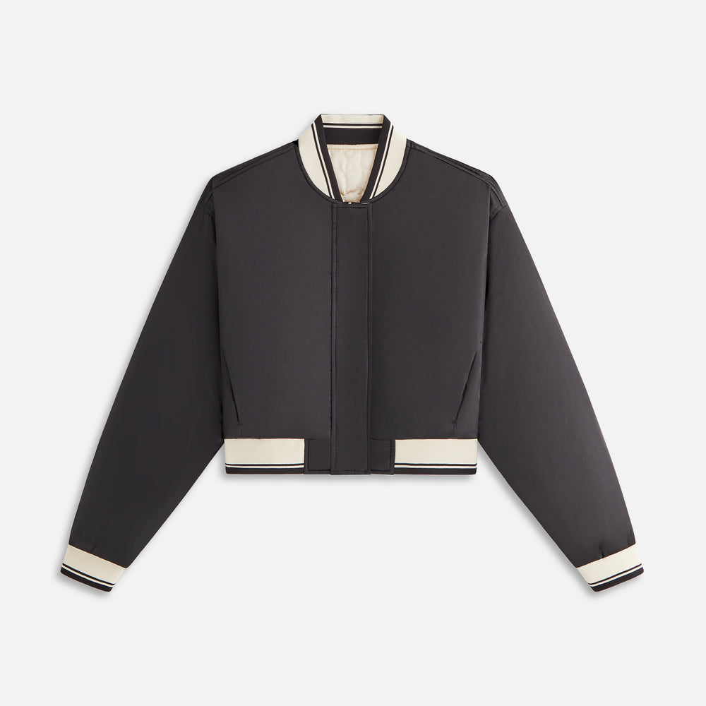 

Куртка Kith Women Landry Cropped Satin Bomber, черный