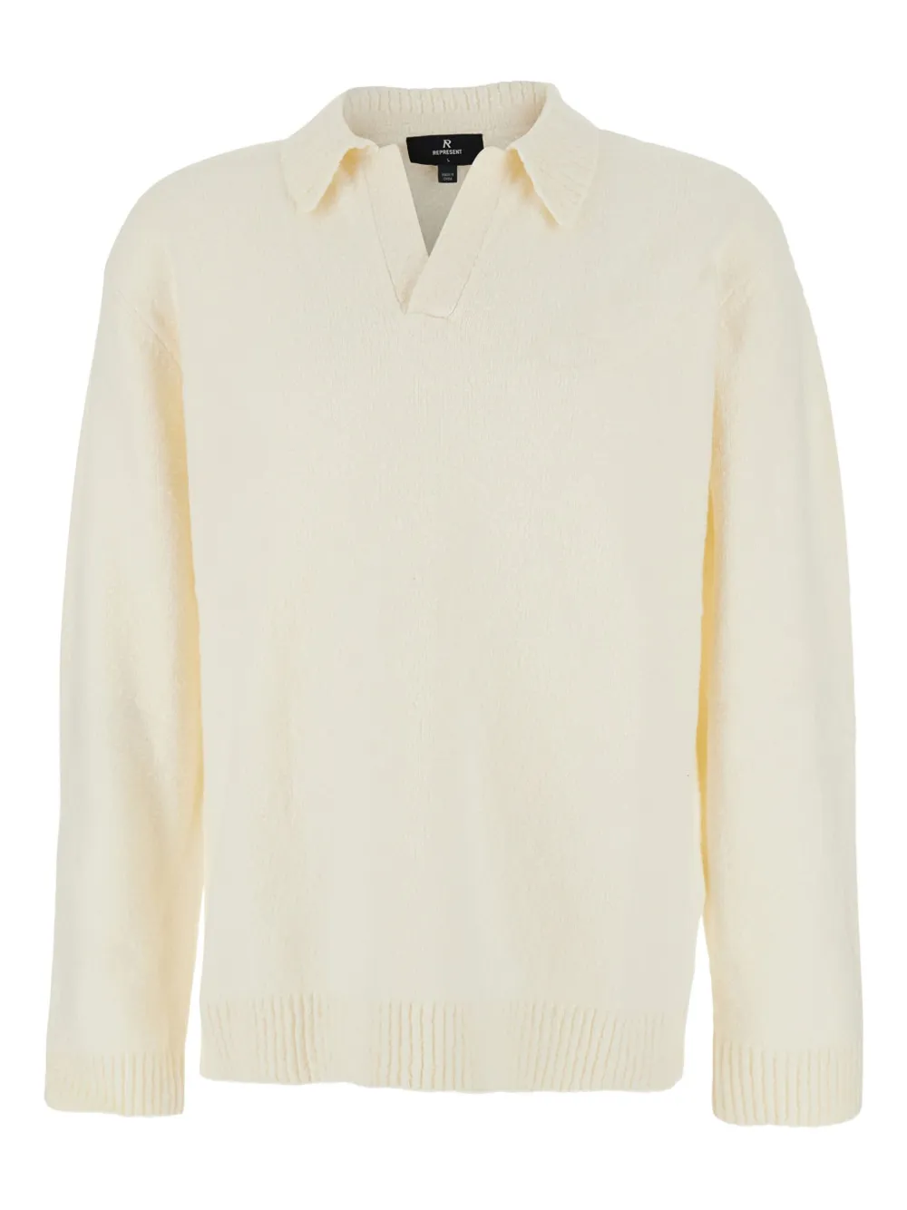 

Вязаный пуловер-поло Represent, нейтральный