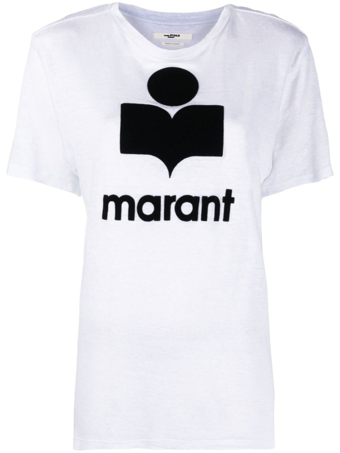 

Marant Étoile льняная футболка с логотипом, белый