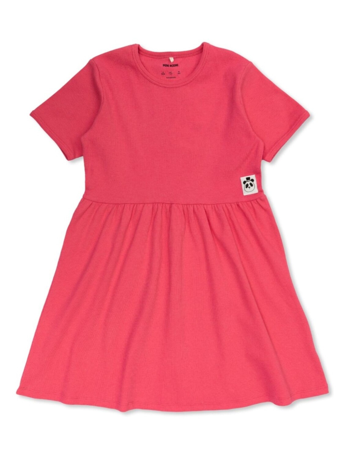 

Mini Rodini плиссированное платье с логотипом, розовый