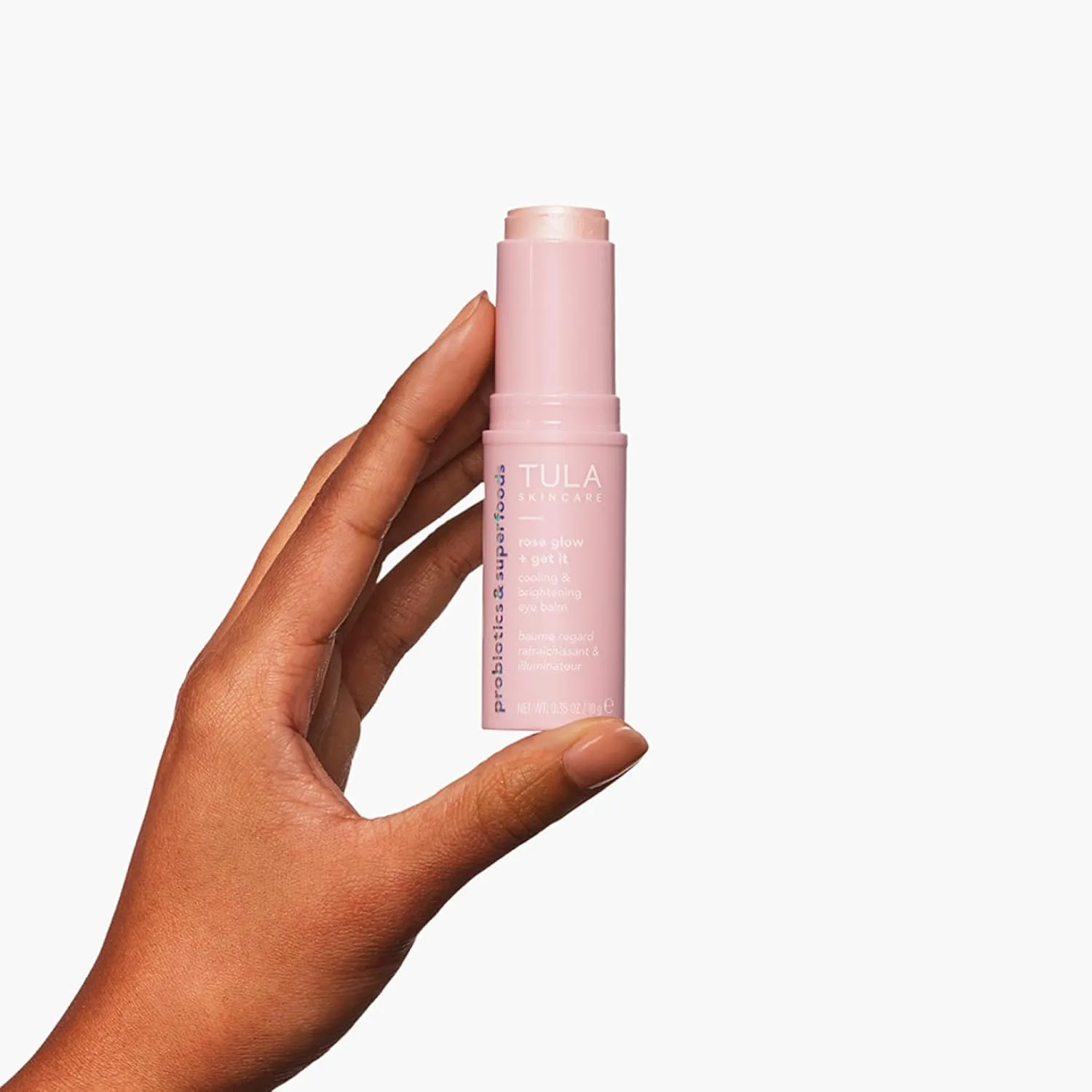 Набор из 2 средств: бальзам для глаз TULA Skin Care Pink 'Spresso Energizing Eye Balm 0.35 oz + солнцезащитный крем Protect + Glow Daily Sunscreen 3.7 oz., blue — фото 4
